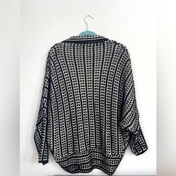 QED London Open Front Knit Cable Cardigan Size Large - Picture 2 of 9